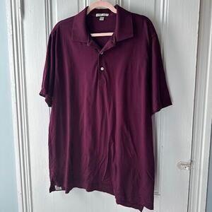 Peter Millar Polo Mens Large 100% Cotton Short Sleeve Preppy Golf Made in Korea